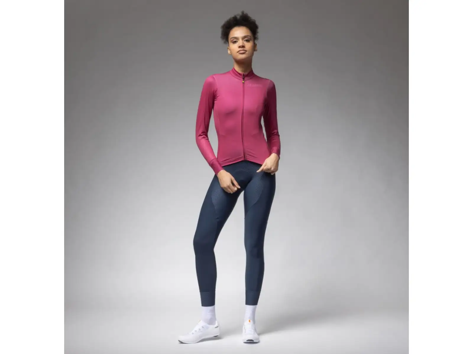 Alé PR-E Follow ME 2.0 women's insulated jersey long sleeve Raspberry