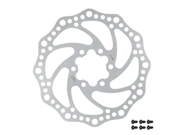 Force-6 brake disc 140 mm silver