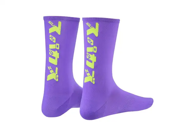 Supacaz Katakana socks Neon Purple/Neon Yellow