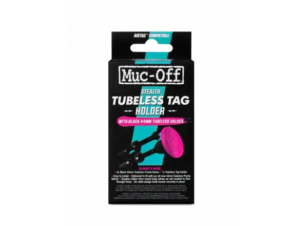 Muc-Off Tubeless Tag holder Valve kit 44 mm Black