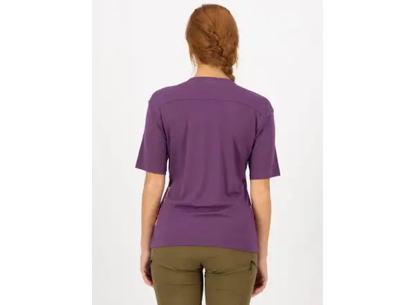 Mons Royale Diversion Merino women's jersey short sleeve Ultraviolet/Boysenberry