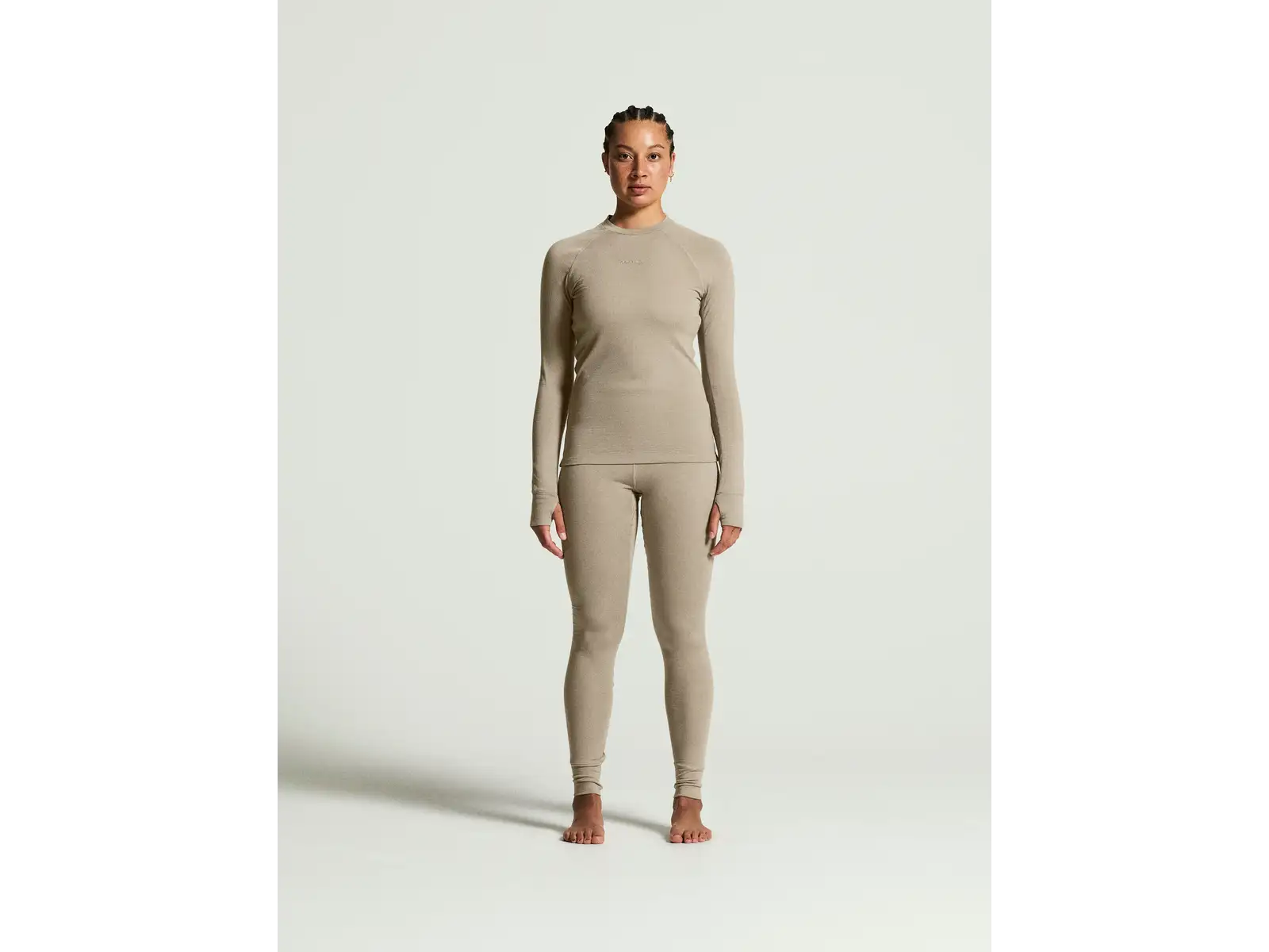 CRAFT Wool Comfort RN LS women's T-shirt beige