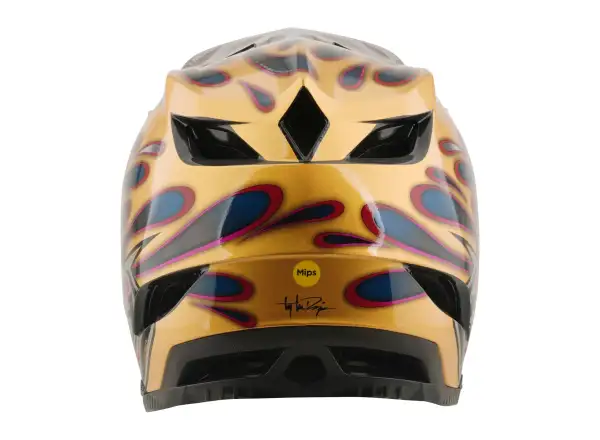 Troy Lee Designs D4 Carbon MIPS helmet Overspray Gold/Black