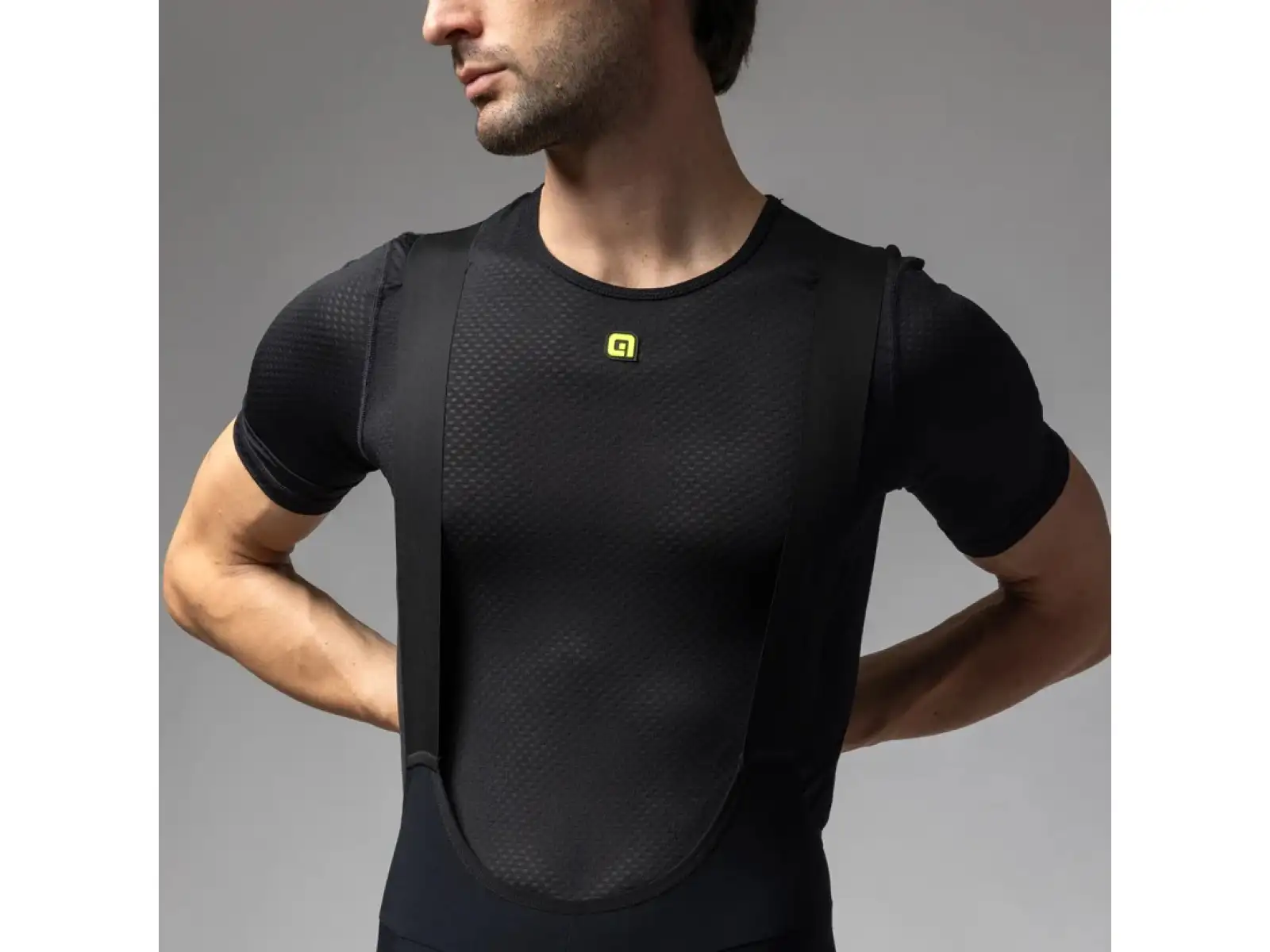 Alé Off Road Gravel-Pro men's shorts with padding and bib Black