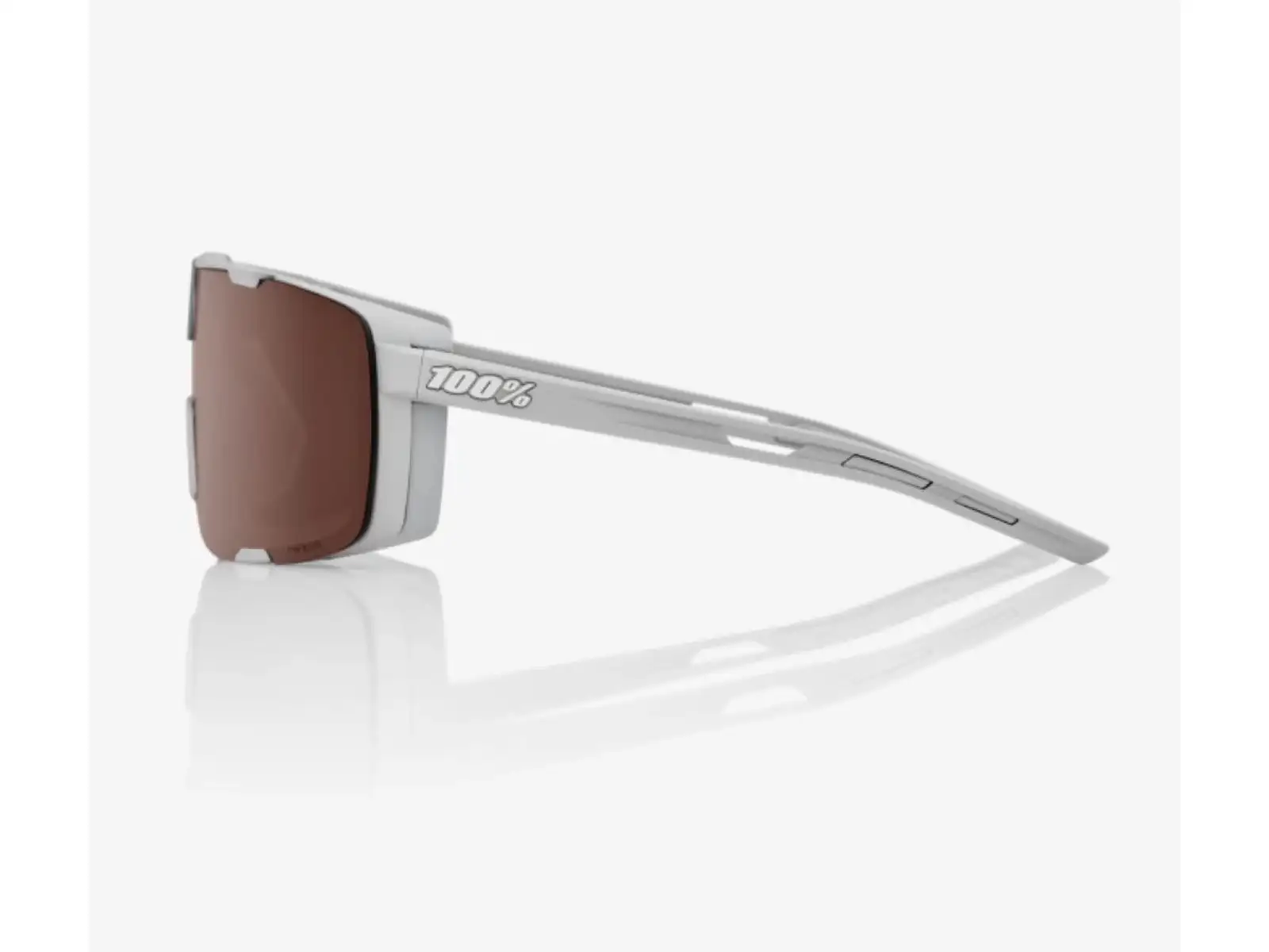 100% Eastcraft Glasses Soft Tact Cool Grey/HiPER Crimson Silver Mirror Lens