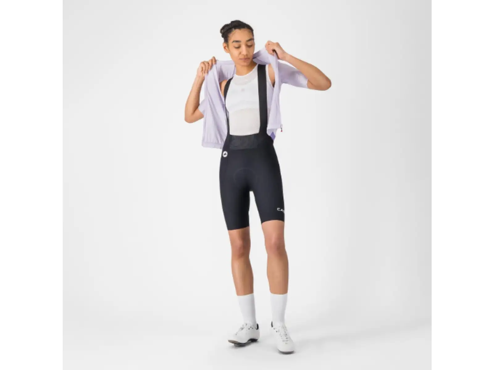 Castelli Espresso 2 W women's shorts with pad and bib Black