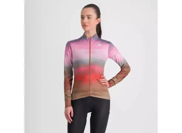 Sportful Flow Supergiara Thermal women's jersey long sleeve Cayenna Red/Pink