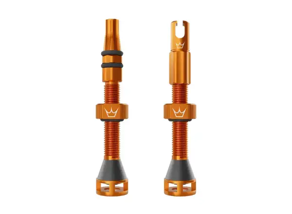 Peatys Holeshot Fast Flow tubeless valves 42 mm Mango