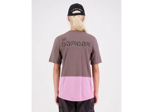 Mons Royale Tarn Merino Shift women's jersey short sleeve Pop Pink/Iron