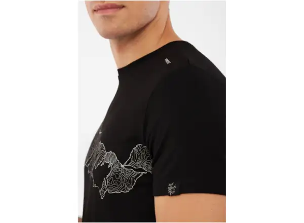 Viking Lenta Bamboo men's T-shirt short sleeve Black/Grey