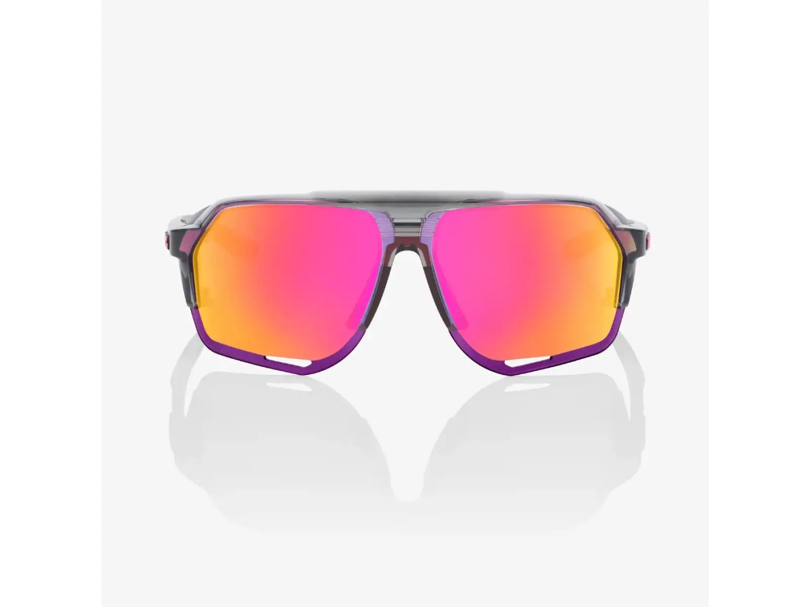 100% Norvik Sports Polished Translucent Grey/Purple Multilayer Sunglasses
