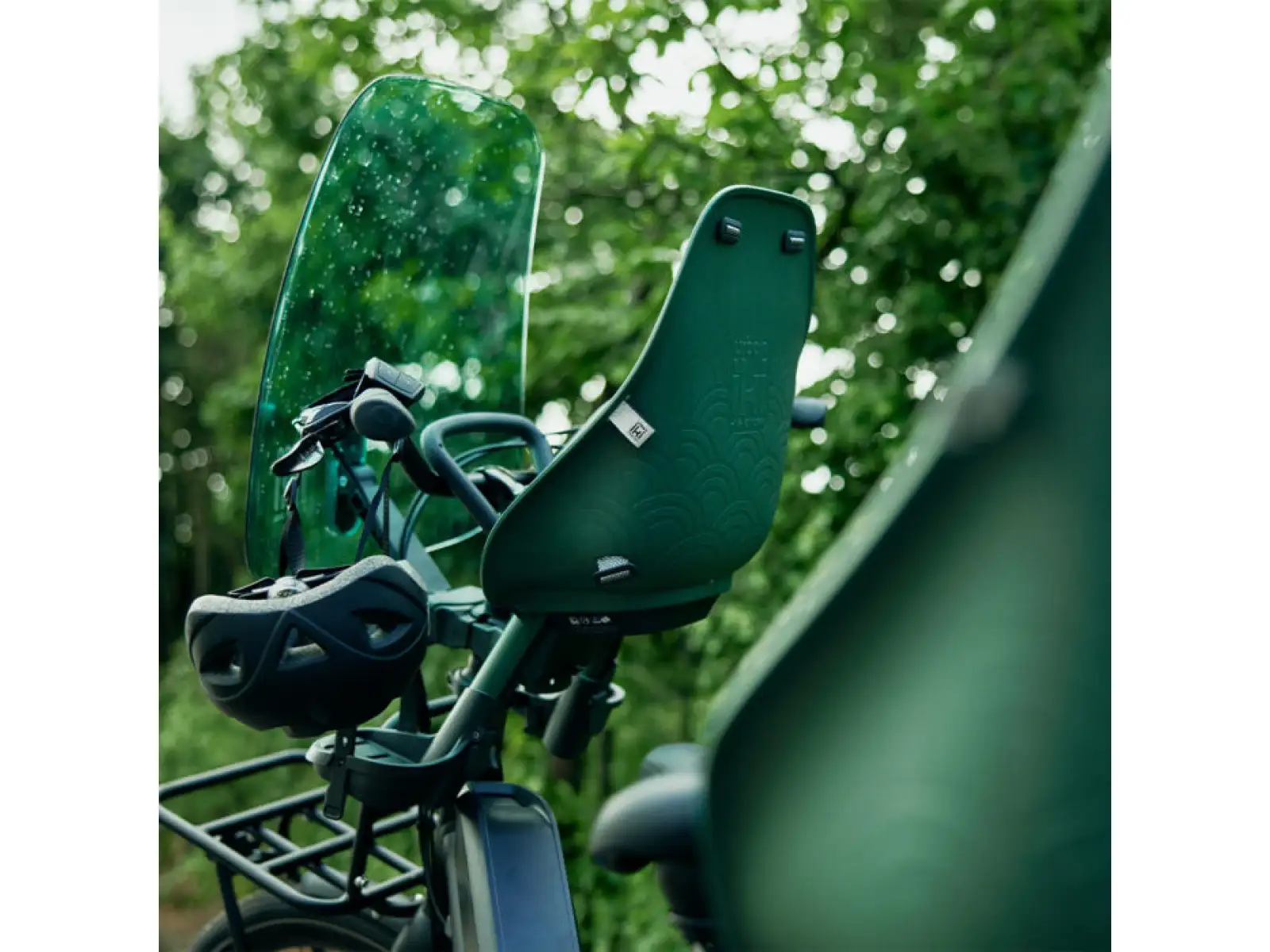 Urban Iki BIO front child seat with stem adapter Mosu Green/Bincho Black