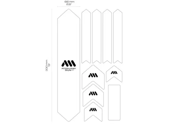 All Mountain Style frame protection stickers Extra Black/Silver