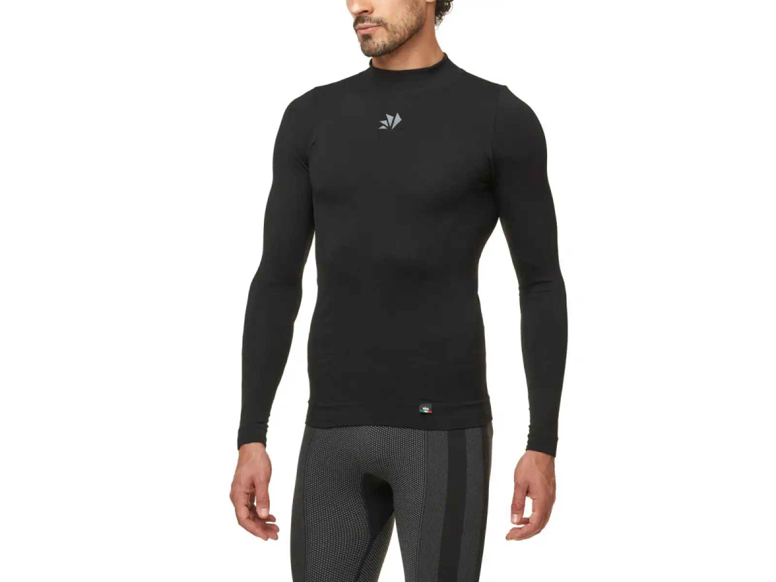 SIXS TS3 V2 functional long sleeve shirt with stand-up collar black