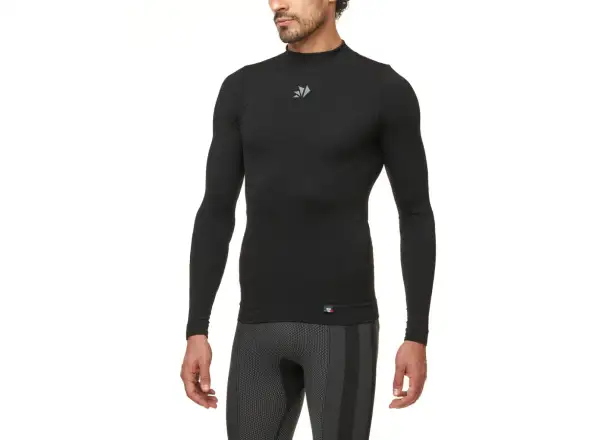 SIXS TS3 V2 functional long sleeve shirt with stand-up collar black