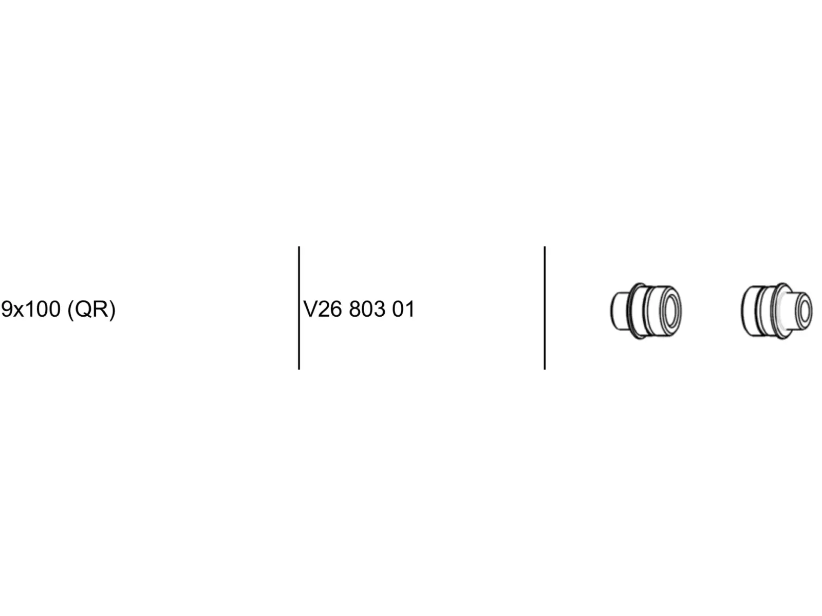 Mavic front axle reduction from 12 mm to QR V2680301