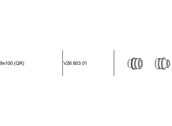 Mavic front axle reduction from 12 mm to QR V2680301