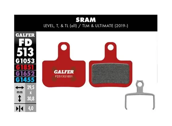 Galfer FD513 Advanced G1851 brake pads for Sram