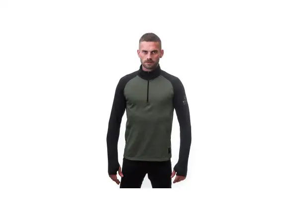 Sensor Coolmax Thermo men's sweatshirt Olive Green/black