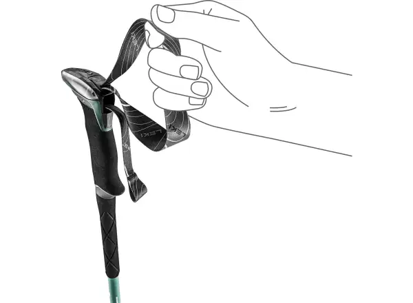 Leki Makalu Lite trekking poles malachite Green/Dark malachite Green/White