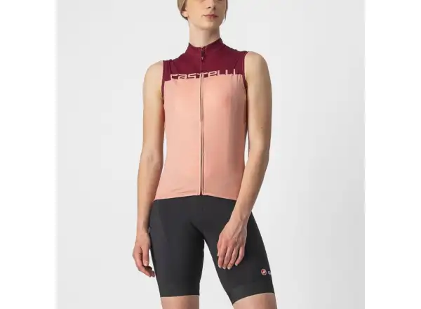 Castelli Velocissima women's jersey sleeveless blush/bordeaux