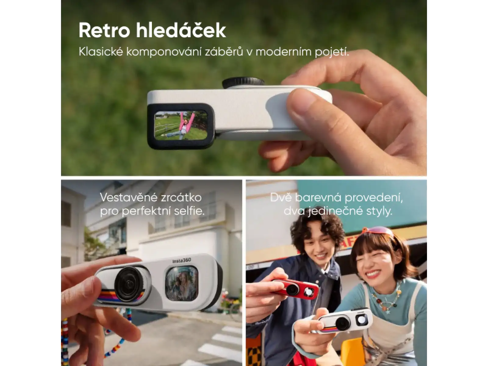 Insta360 GO 3S camera Retro bundle 128 GB special edition white
