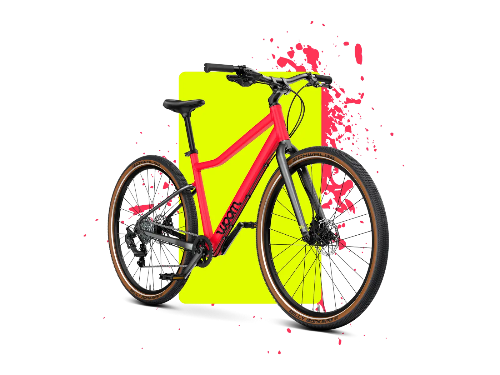Woom 6 EXPLORE kids bike neon pink
