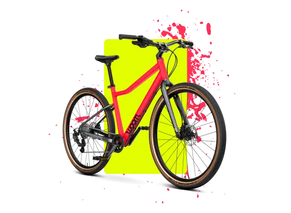 Woom 6 EXPLORE kids bike neon pink