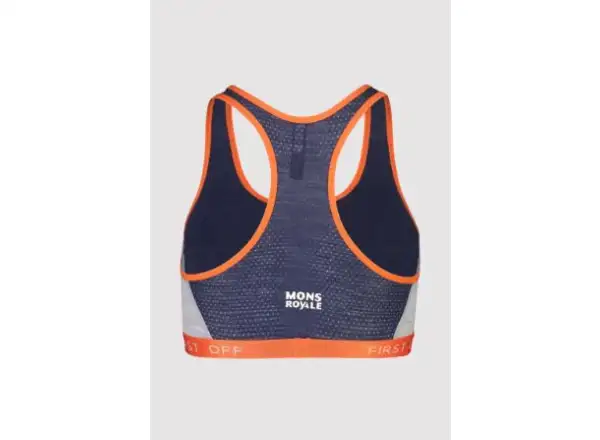 Mons Royale Sierra Sports bra Navy/Orange Smash