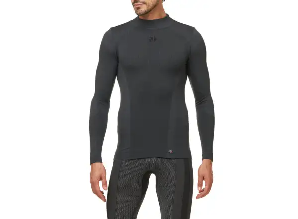 SIXS TS3 V2 functional long sleeve shirt with stand-up collar grey/black