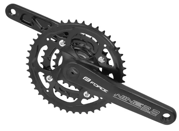 Force Nine 3.2 cranks triple chainring 44/32/22 teeth 175 mm black
