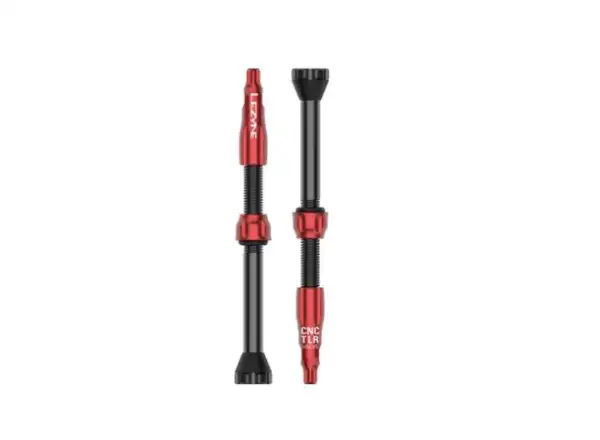 Lezyne CNC TLR tubeless valves 44 mm red