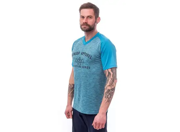 Sensor Charger men's jersey short sleeve blue