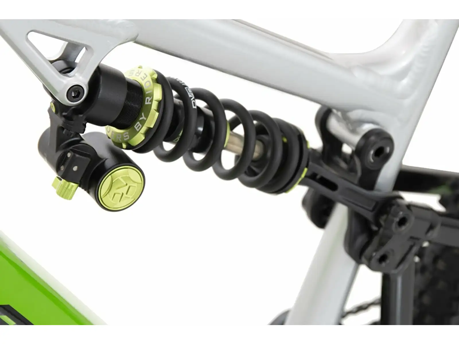 Rock Machine Blizzard INT e90-297 Gloss Silver/Black/Green full suspension e-bike
