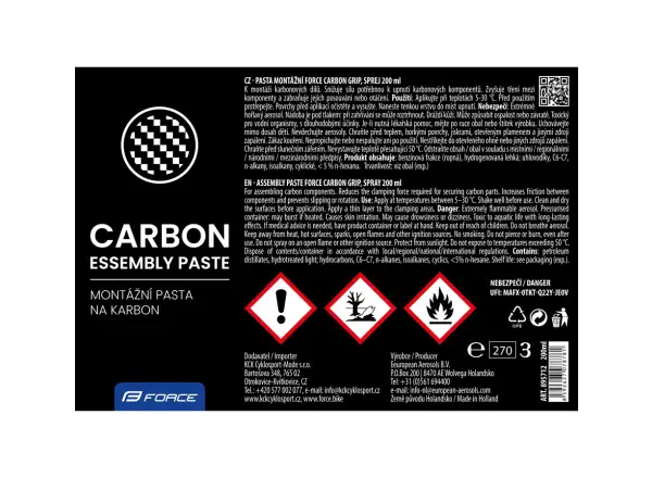 Force Carbon Grip 200 ml lubricant spray