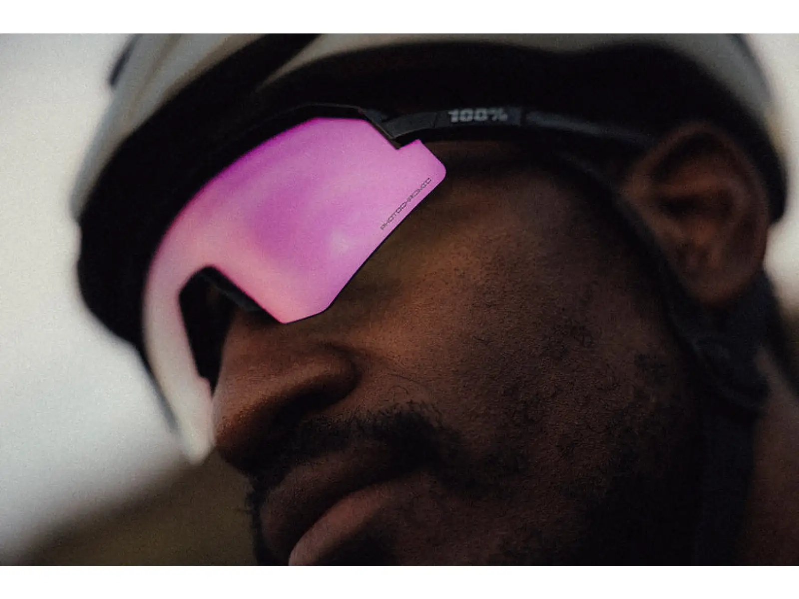 100% Slendale SL sunglasses Gloss Black/Photochromic Purple Mirror