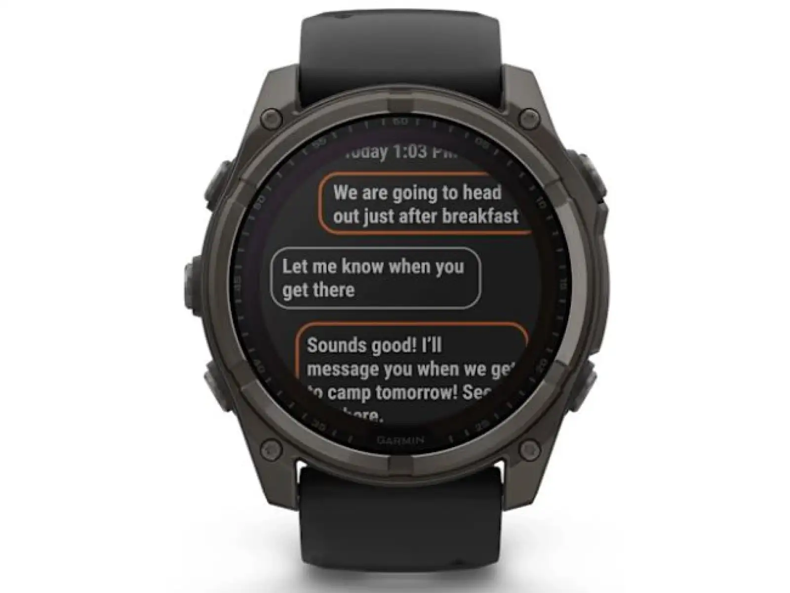 Garmin fenix 8 - 51 mm Solar Sapphire smart watch Carbon DLC Titanium Black/Pebble Gray