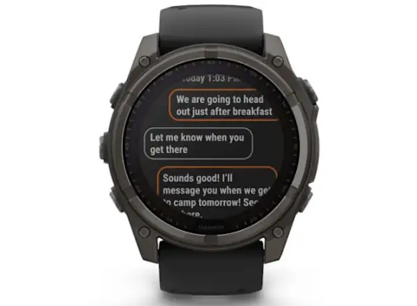 Garmin fenix 8 - 51 mm Solar Sapphire smart watch Carbon DLC Titanium Black/Pebble Gray