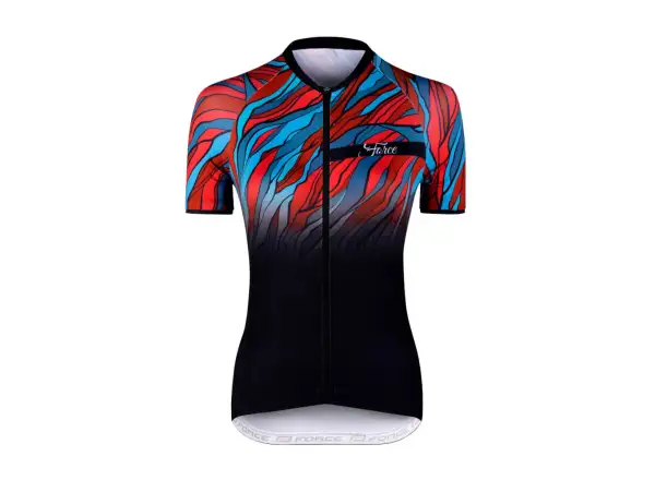 Force Life Lady jersey short sleeve black/petrol/red
