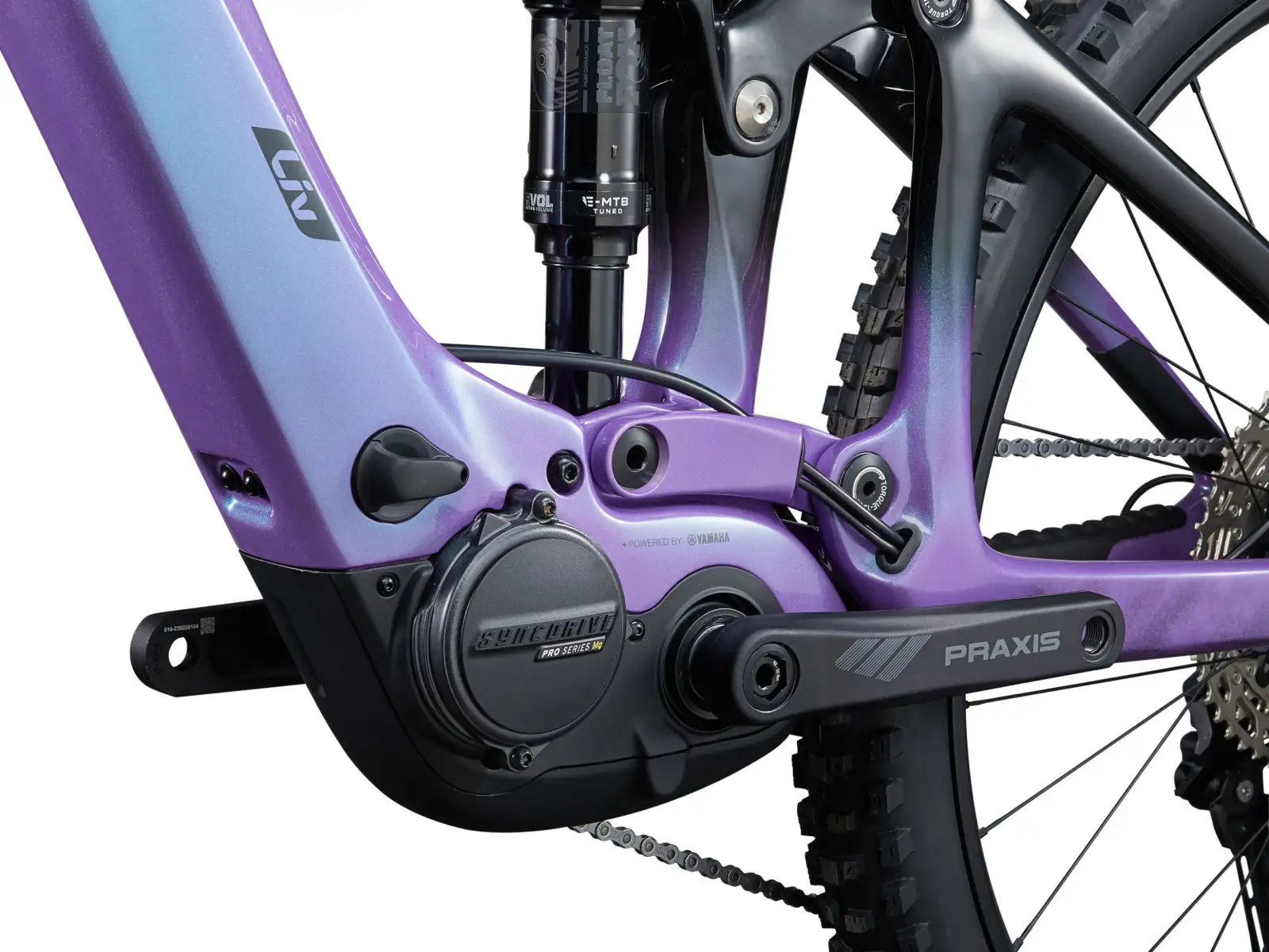 Liv Intrigue X Advanced E+ Elite 2 full-suspension e-bike Digital Blurple