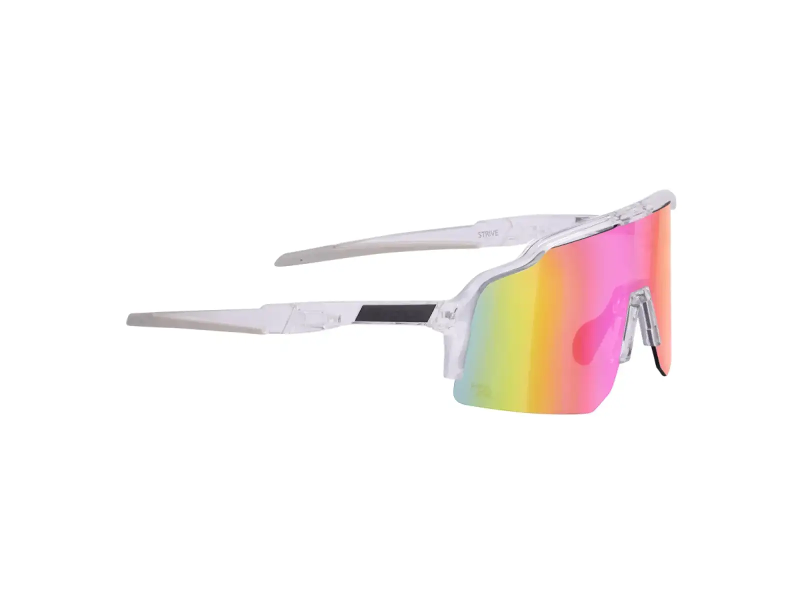 Force Strive cycling glasses transparent/pink mirrored lens