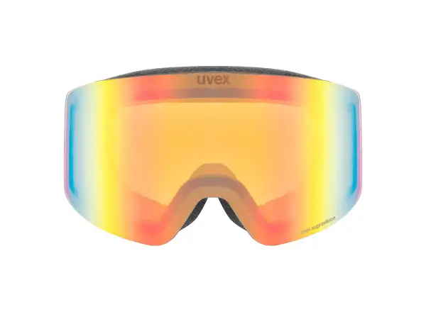Uvex Provoque FM ski goggles black matt/rainbow - yellow