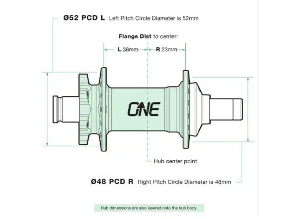 OneUp rear hub 12x148 mm 32 holes black