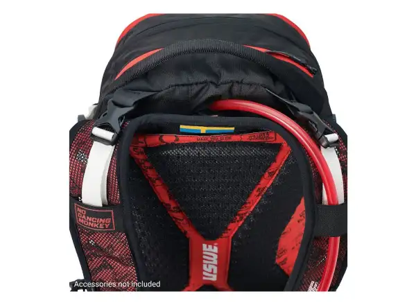 USWE Flow 16 backpack with back protector Black/Red 16 l