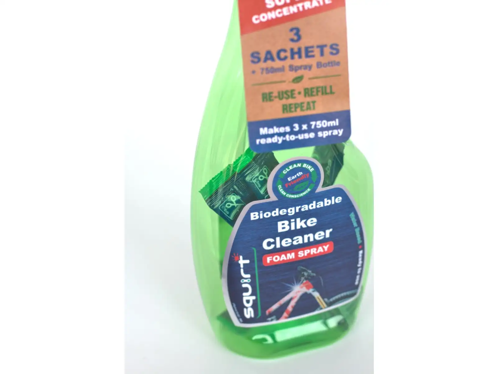 Squirt pack cleaner 750ml sprayer + 3x 30 ml sachet super concentrate