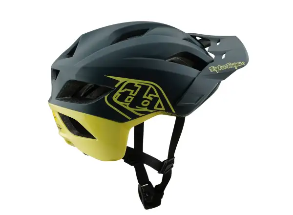 Troy Lee Designs Flowline SE helmet Badge Gray/GLO Yellow