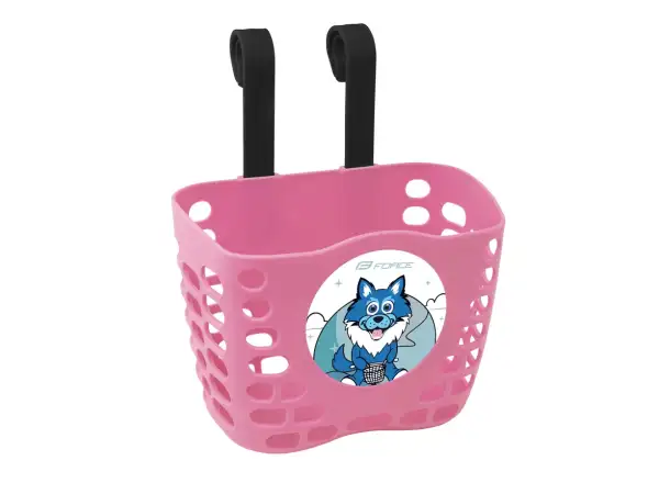 Force kids handlebar basket pink