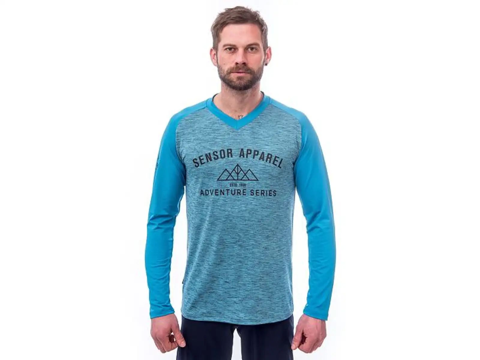 Sensor Charger men's jersey long sleeve blue