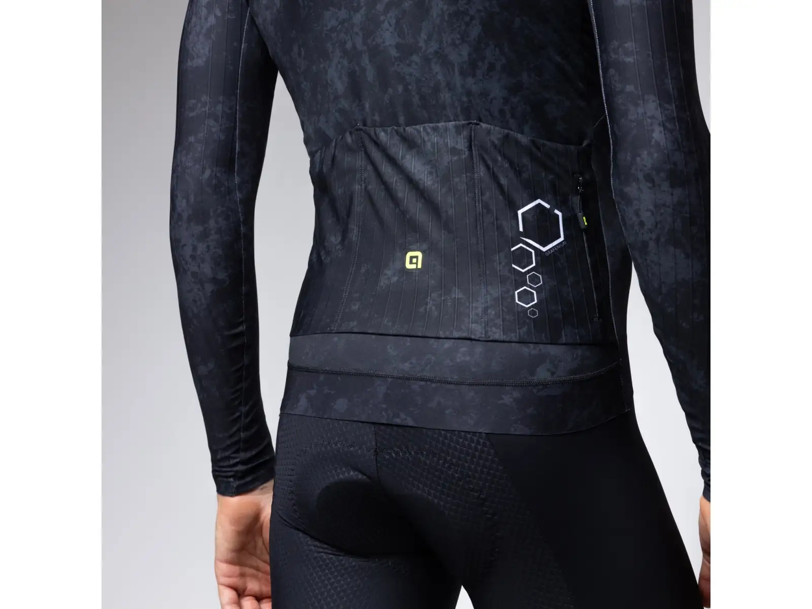 Alé R-EV1 Grafenium men's insulated cycling jersey Black