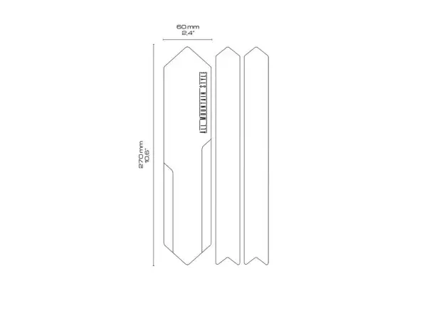 All Mountain Style chainstay guard Clear/Silver